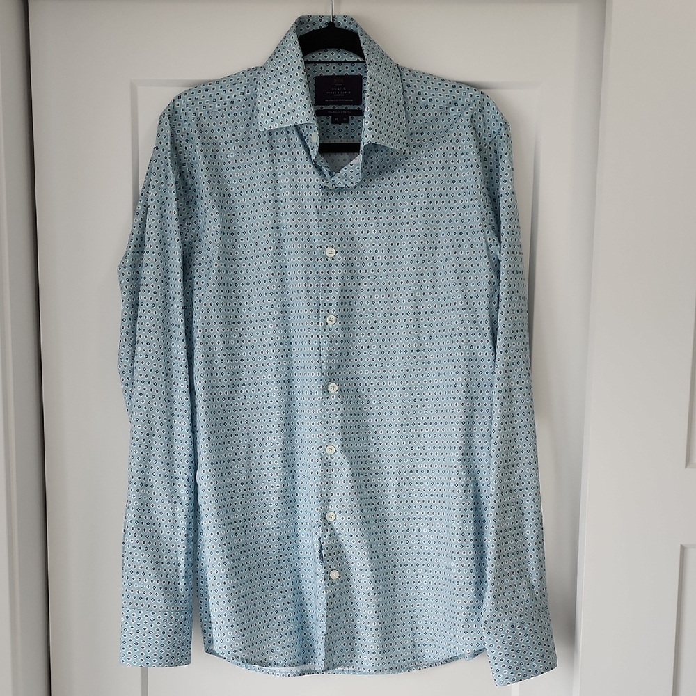 Hawes & Curtis Blue Patterned Shirt